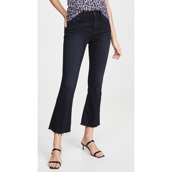 COPY - FRAME Women's Le Crop Mini Boot Raw Edge Jeans - Picture 2 of 10